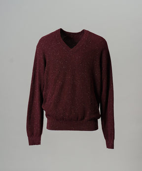 【26AW PRE-ORDER】ネップリブニットプライムオーバーVネックトップス