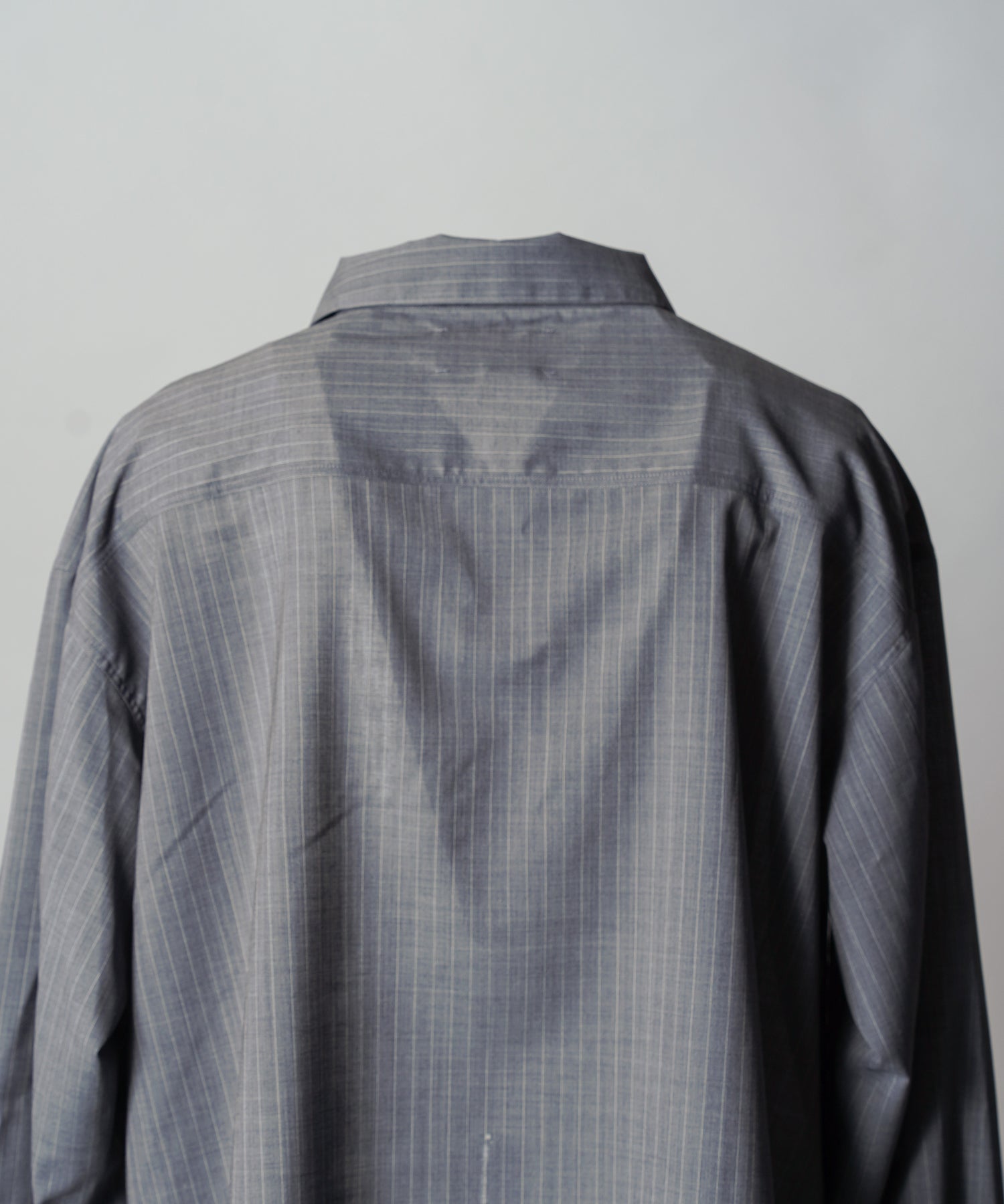 【26SS PRE-ORDER】T/W Sheer Stripe Prime-Over Half-Zip Pullover Shirt