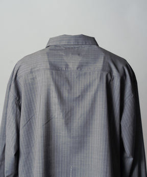 【26SS PRE-ORDER】T/W Sheer Stripe Prime-Over Half-Zip Pullover Shirt