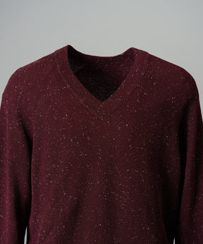 【26AW PRE-ORDER】ネップリブニットプライムオーバーVネックトップス