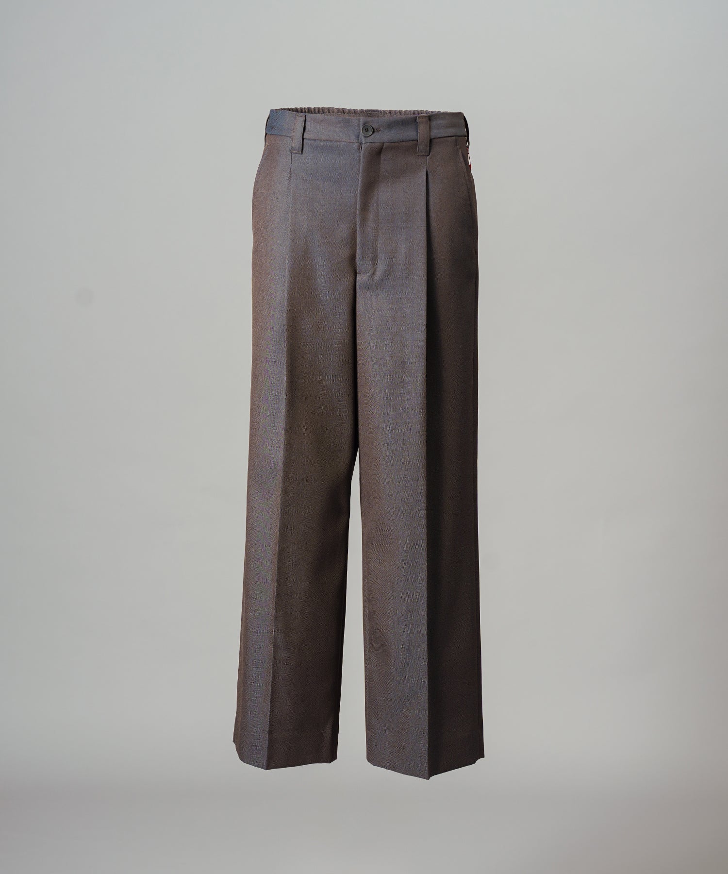 4 Colors Chambray Washable Wool Prime-Wide One Tuck Wide Pants