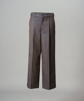 4 Colors Chambray Washable Wool Prime-Wide One Tuck Wide Pants