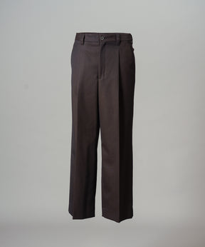 4 Colors Chambray Washable Wool Prime-Wide One Tuck Wide Pants