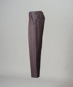 4 Colors Chambray Washable Wool One Tuck Straight Pants