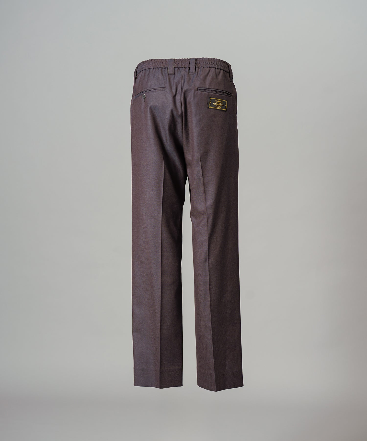 4 Colors Chambray Washable Wool One Tuck Straight Pants