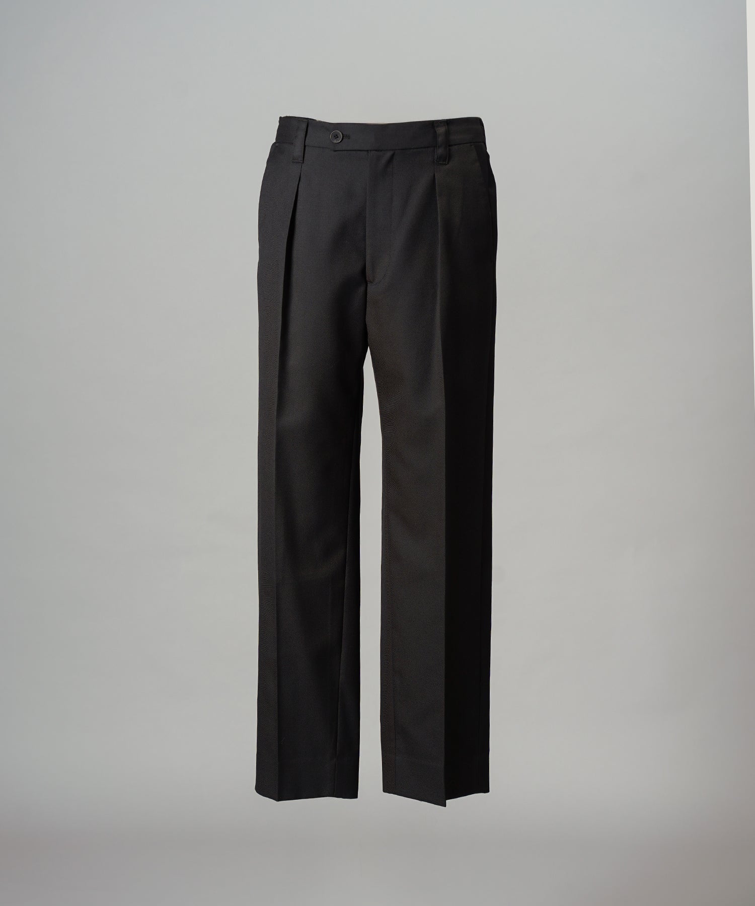 4 Colors Chambray Washable Wool One Tuck Straight Pants