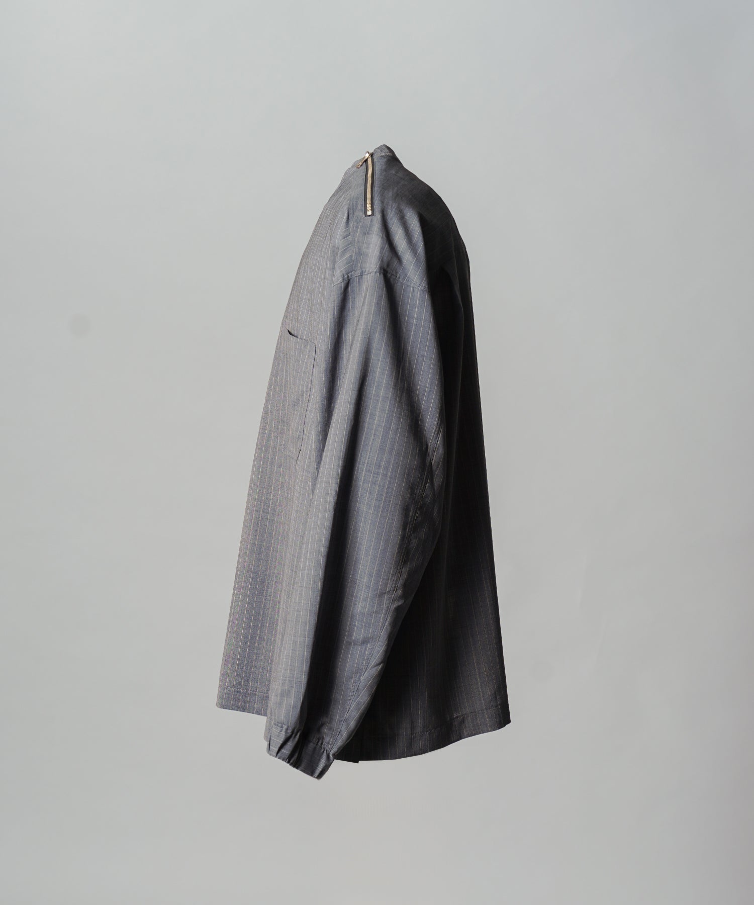 【26SS PRE-ORDER】T/W Sheer Stripe Prime-Over Side Slit Pullover Shirt