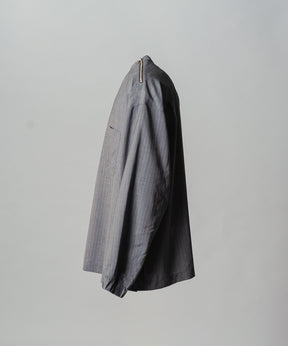 【26SS PRE-ORDER】T/W Sheer Stripe Prime-Over Side Slit Pullover Shirt
