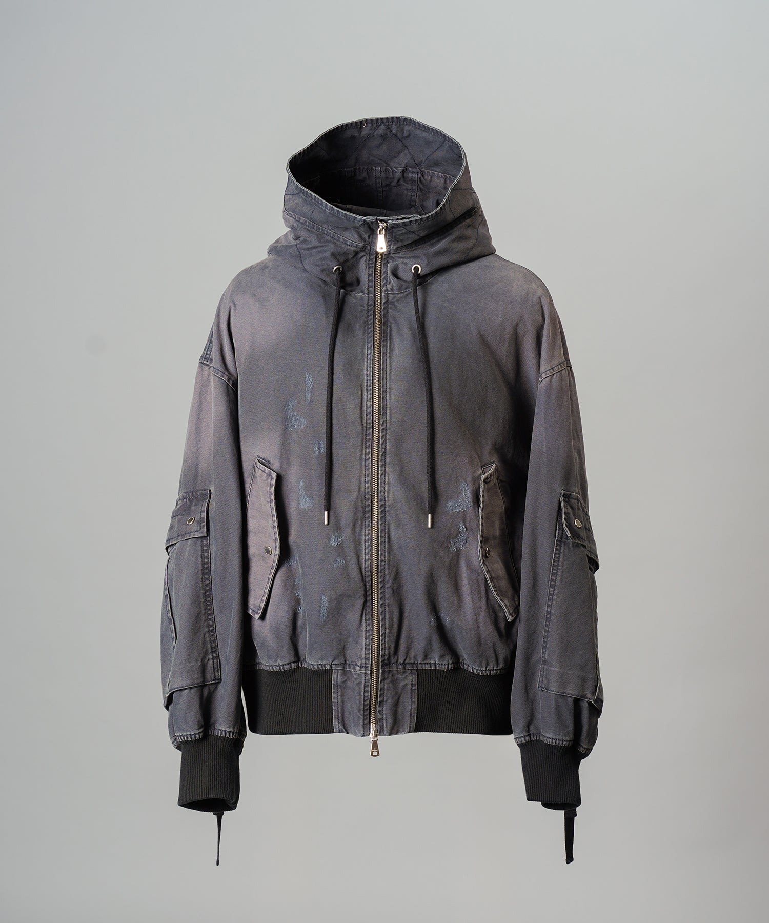 【26AW 預購】Cargo Pocket 鴨布料 Prime-Over 拉鏈連帽外套襯衫式夾克