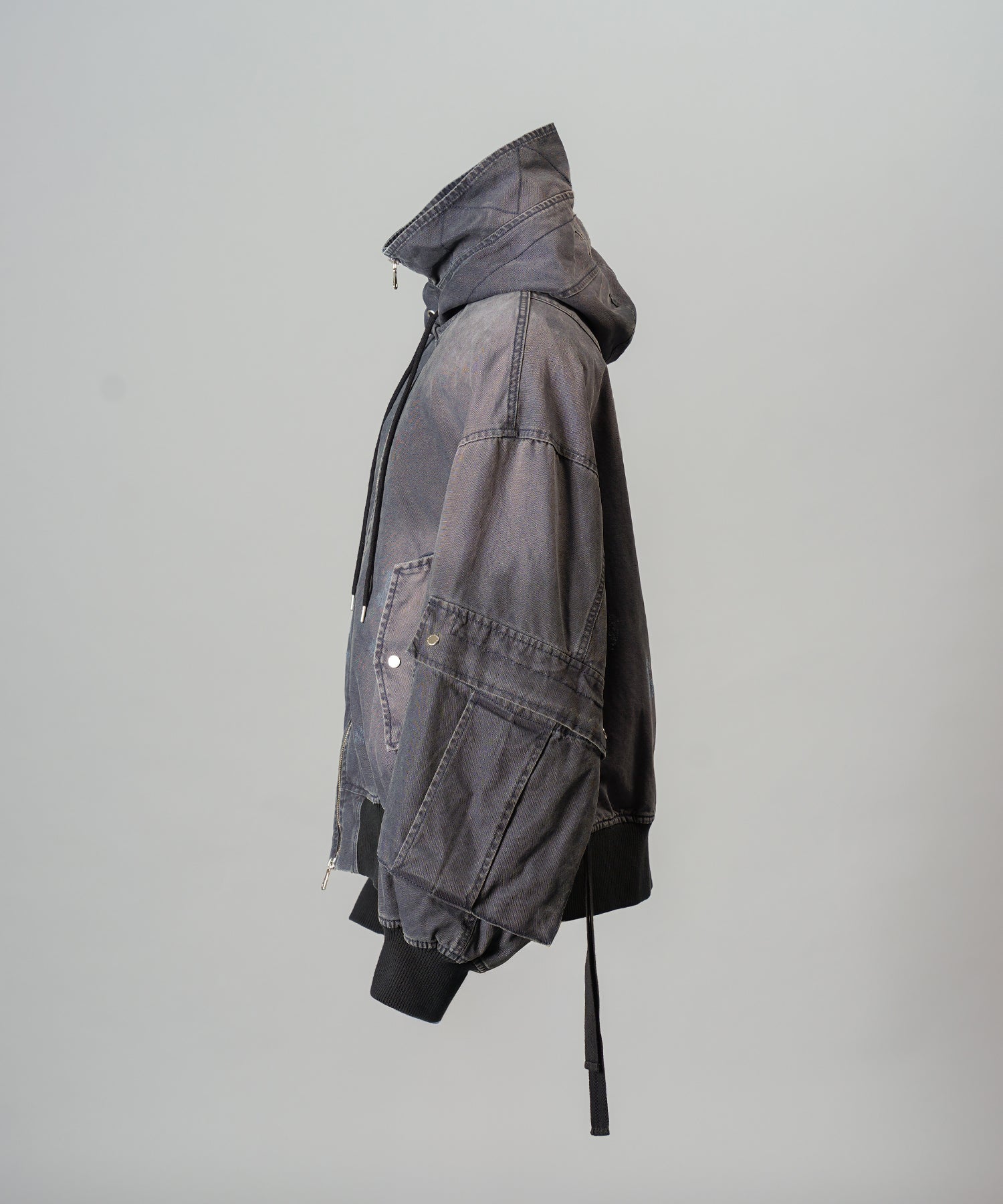 【26AW 預購】Cargo Pocket 鴨布料 Prime-Over 拉鏈連帽外套襯衫式夾克