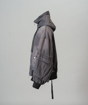 【26AW 預購】Cargo Pocket 鴨布料 Prime-Over 拉鏈連帽外套襯衫式夾克