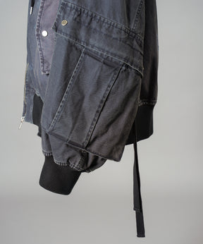 【26AW 預購】Cargo Pocket 鴨布料 Prime-Over 拉鏈連帽外套襯衫式夾克