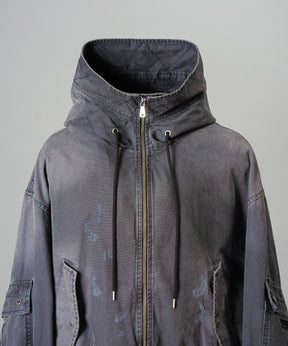 【26AW 預購】Cargo Pocket 鴨布料 Prime-Over 拉鏈連帽外套襯衫式夾克