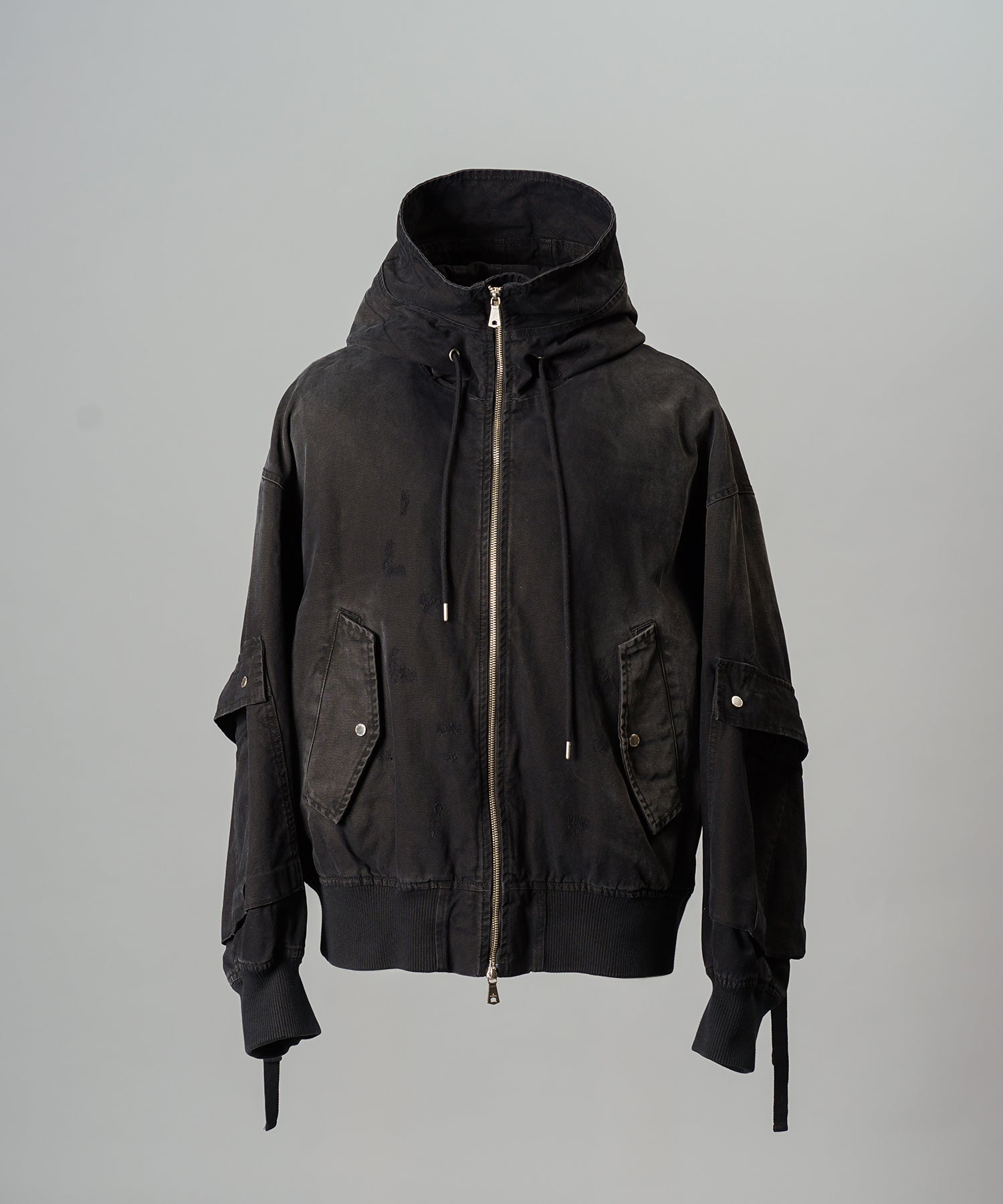 【26AW 預購】Cargo Pocket 鴨布料 Prime-Over 拉鏈連帽外套襯衫式夾克