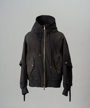 【26AW 預購】Cargo Pocket 鴨布料 Prime-Over 拉鏈連帽外套襯衫式夾克