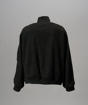 【26AW PRE-ORDER】アーティフィシャルスウェードテープニッティングプライムオーバースタンドブルゾン