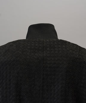 【26AW PRE-ORDER】アーティフィシャルスウェードテープニッティングプライムオーバースタンドブルゾン