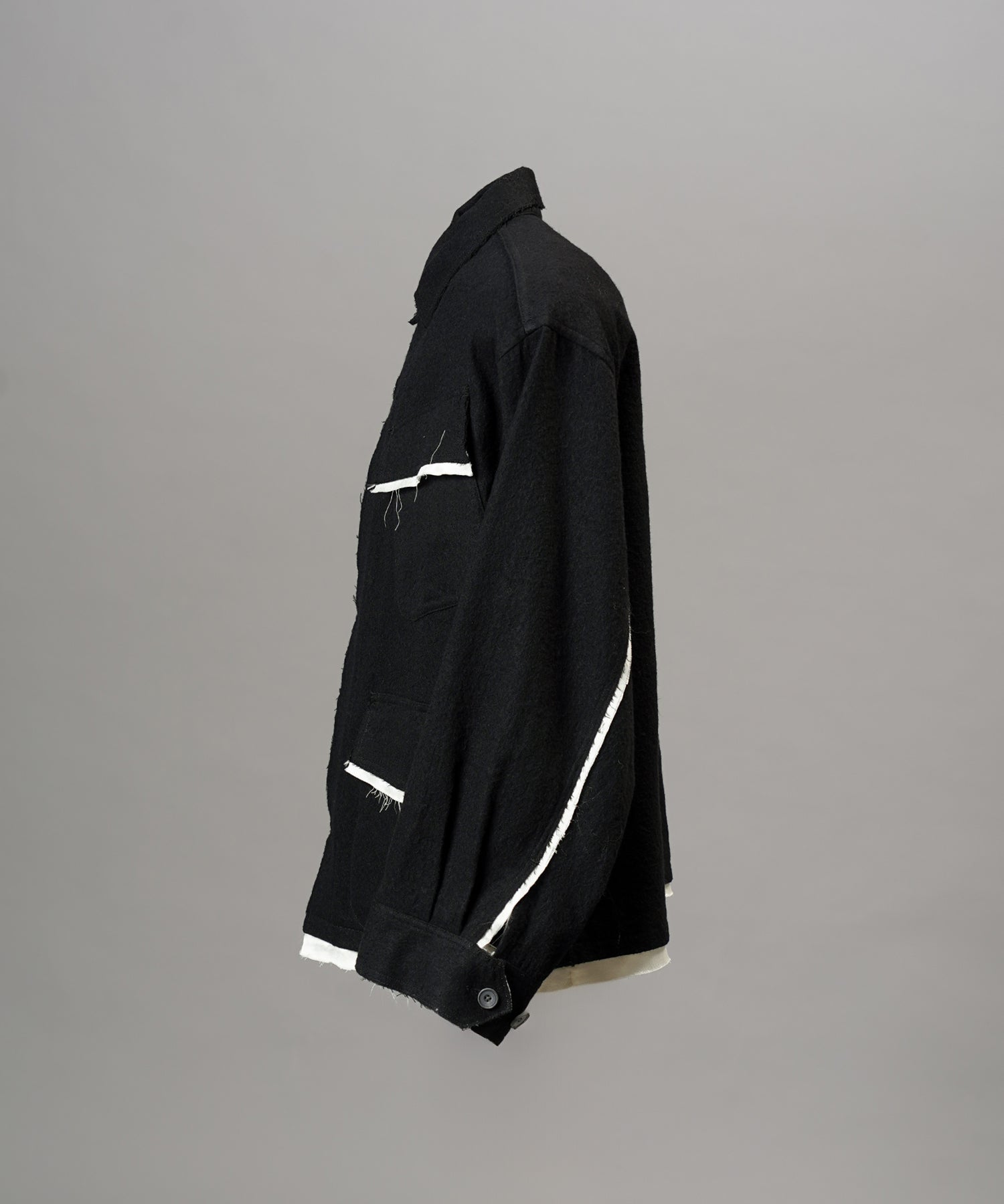【26AW PRE-ORDER】ウールコットントリミングミックスプライムオーバーファティーグシャツジャケット