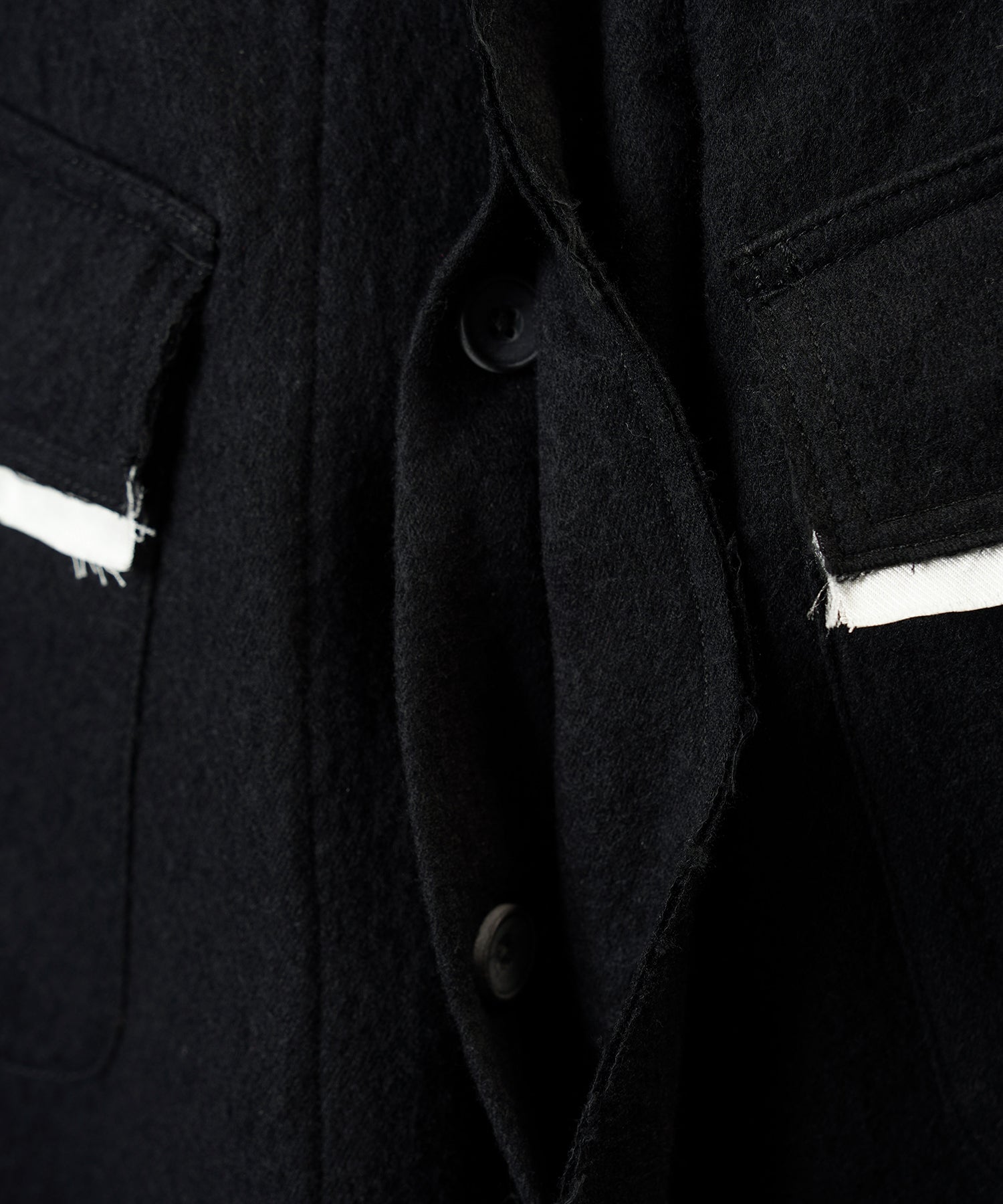 【26AW PRE-ORDER】ウールコットントリミングミックスプライムオーバーファティーグシャツジャケット