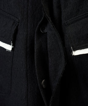【26AW PRE-ORDER】ウールコットントリミングミックスプライムオーバーファティーグシャツジャケット