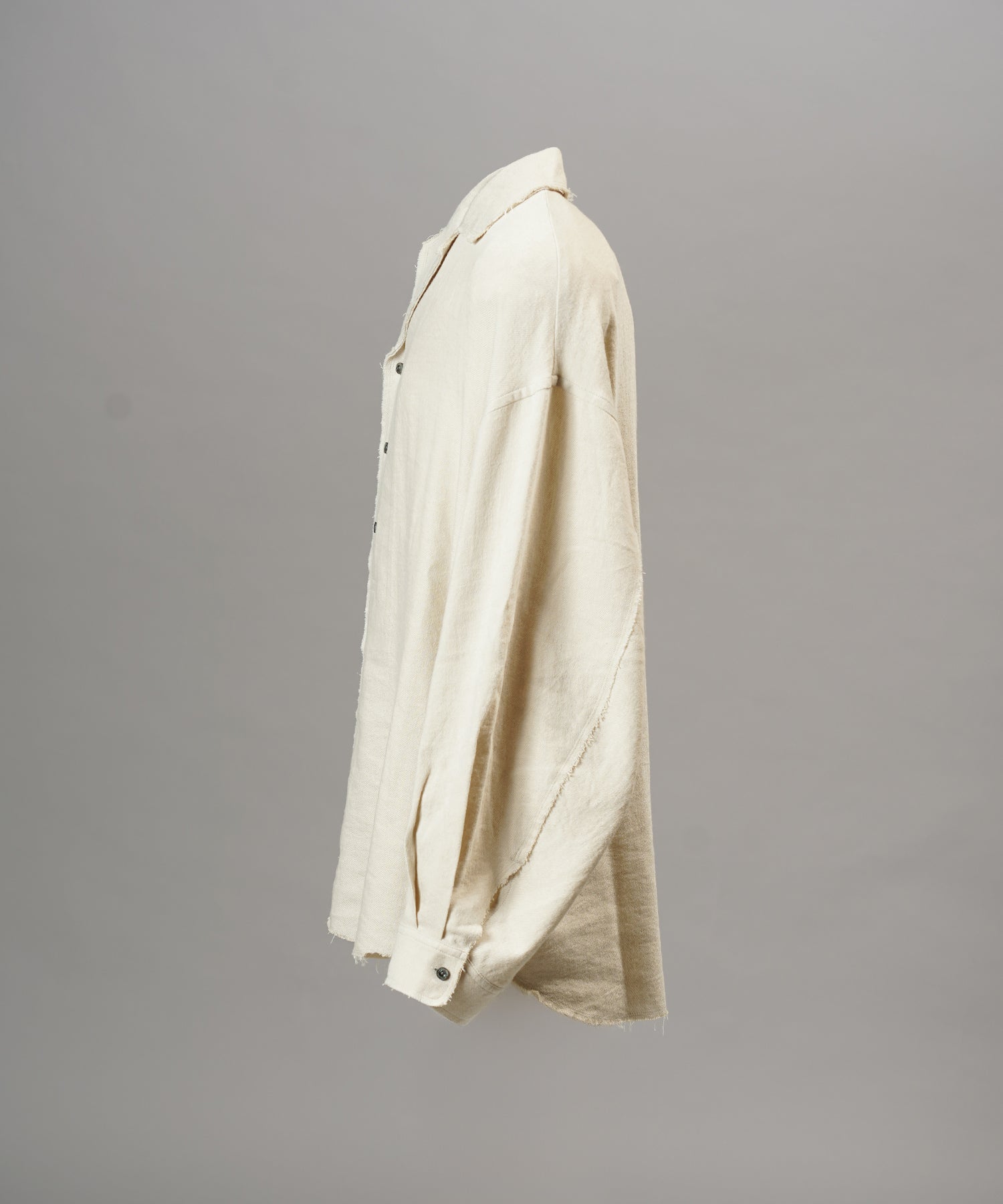 【26AW PRE-ORDER】ディープフロントネックプライムオーバー3Bウールリネンスキッパーシャツ