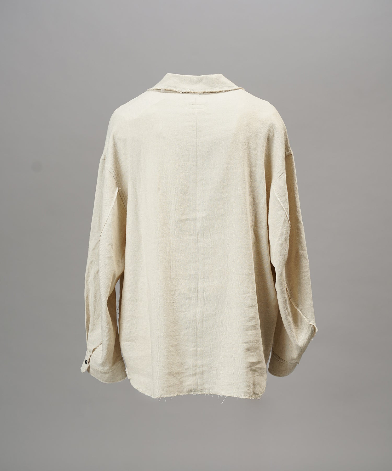 【26AW PRE-ORDER】ディープフロントネックプライムオーバー3Bウールリネンスキッパーシャツ