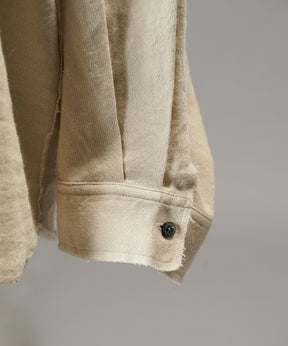 【26AW PRE-ORDER】ディープフロントネックプライムオーバー3Bウールリネンスキッパーシャツ