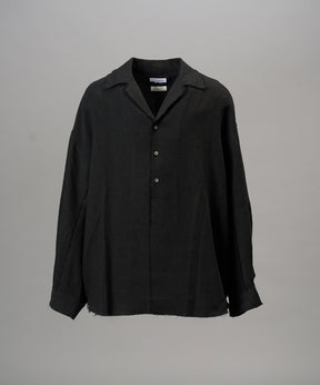 【26AW PRE-ORDER】ディープフロントネックプライムオーバー3Bウールリネンスキッパーシャツ