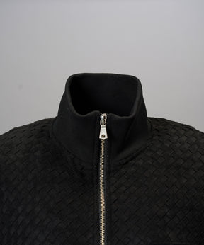 【26AW PRE-ORDER】アーティフィシャルスウェードテープニッティングプライムオーバースタンドブルゾン