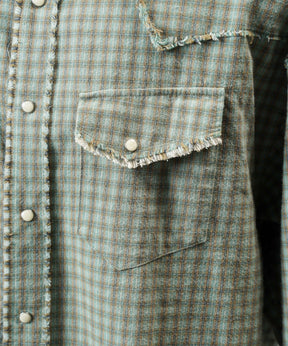 【26AW PRE-ORDER】デストロイダメージプライムオーバーコットンネルウエスタンシャツ