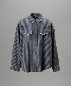 【26AW PRE-ORDER】デストロイダメージプライムオーバーコットンネルウエスタンシャツ