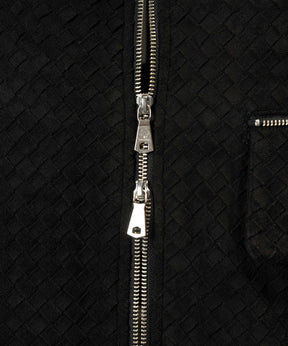 【26AW PRE-ORDER】アーティフィシャルスウェードテープニッティングプライムオーバースタンドブルゾン