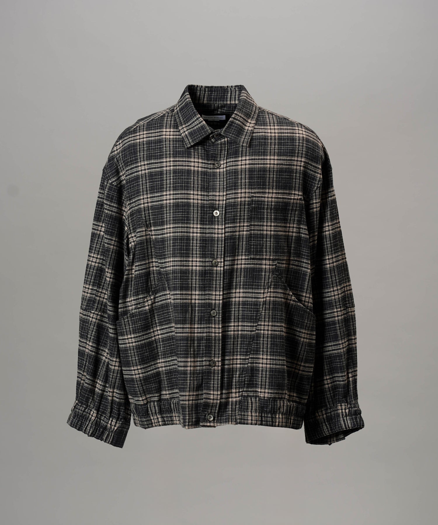 [Italian Dead Stock Fabric] Prime-Over Regular Collar Long Sleeve Shirt