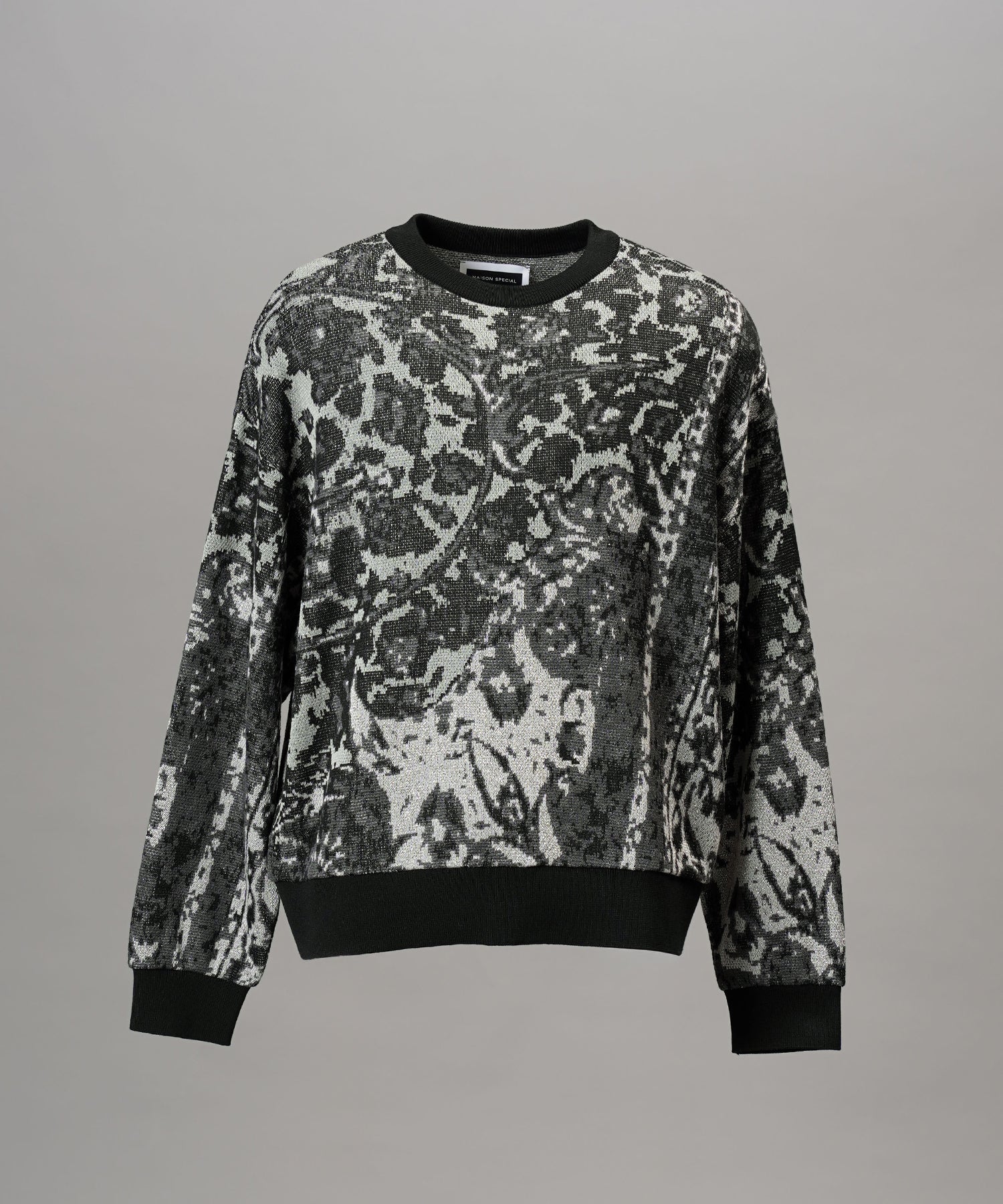 【26AW PRE-ORDER】All-over Paisley Jacquard Prime-Over Crew Neck Knit Tops