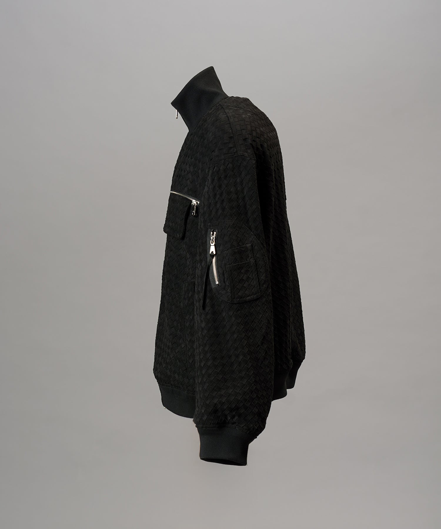 【26AW PRE-ORDER】アーティフィシャルスウェードテープニッティングプライムオーバースタンドブルゾン