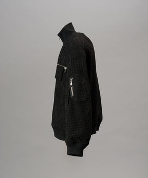【26AW PRE-ORDER】アーティフィシャルスウェードテープニッティングプライムオーバースタンドブルゾン