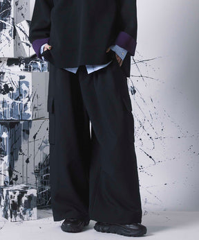 SALE】Down In Fabric Prime-Wide Cargo Pants