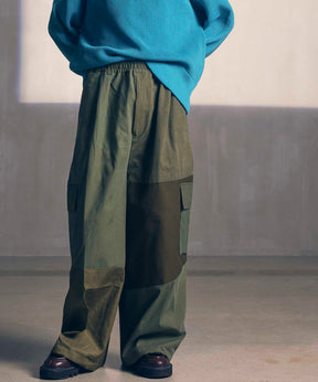 Prime-Wide Patchwork Vintage Clothes Cargo Pants