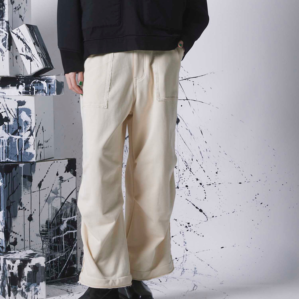 Heavy-Weight Sweat Snow Wide Pants