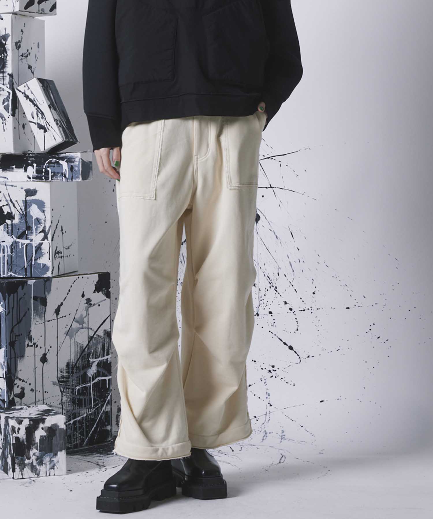 Heavy-Weight Sweat Snow Wide Pants