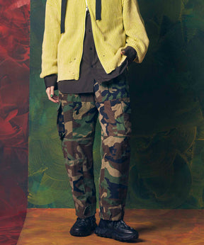 Patchwork Vintage Clothes Camouflage Wide Tapered Cargo Pants