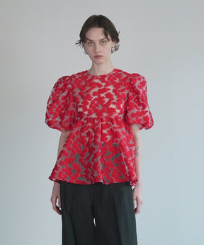 [2026Summer PRE-ORDER] Sheer Flower Jacquard Blouse