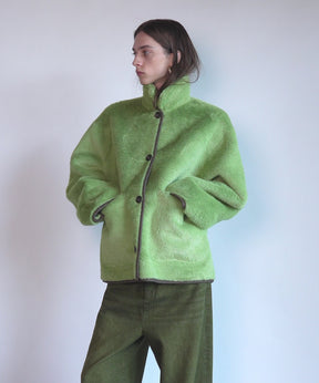 【26WINTER PRE-ORDER】Reversible Checked Boa Coat