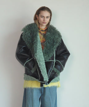【26WINTER PRE-ORDER】Double-Breasted Vegan Shearling Coat