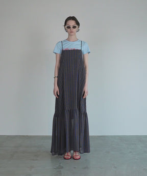 【PRE-ORDER】Multi Check Cami Dress