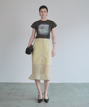 [2026Summer PRE-ORDER] Sheer Bonded Ruffle Skirt