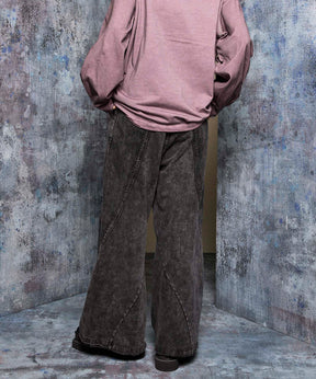 【24AW PRE-ORDER】Chemical Over-Dyed Inside-Out Sweat Wide Pants