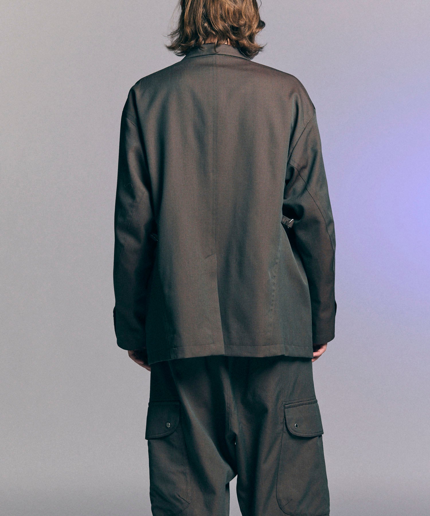 【24AW PRE-ORDER】Chambray Wool Prime-Over Three-Dimensional Cutting Tailored Jacket