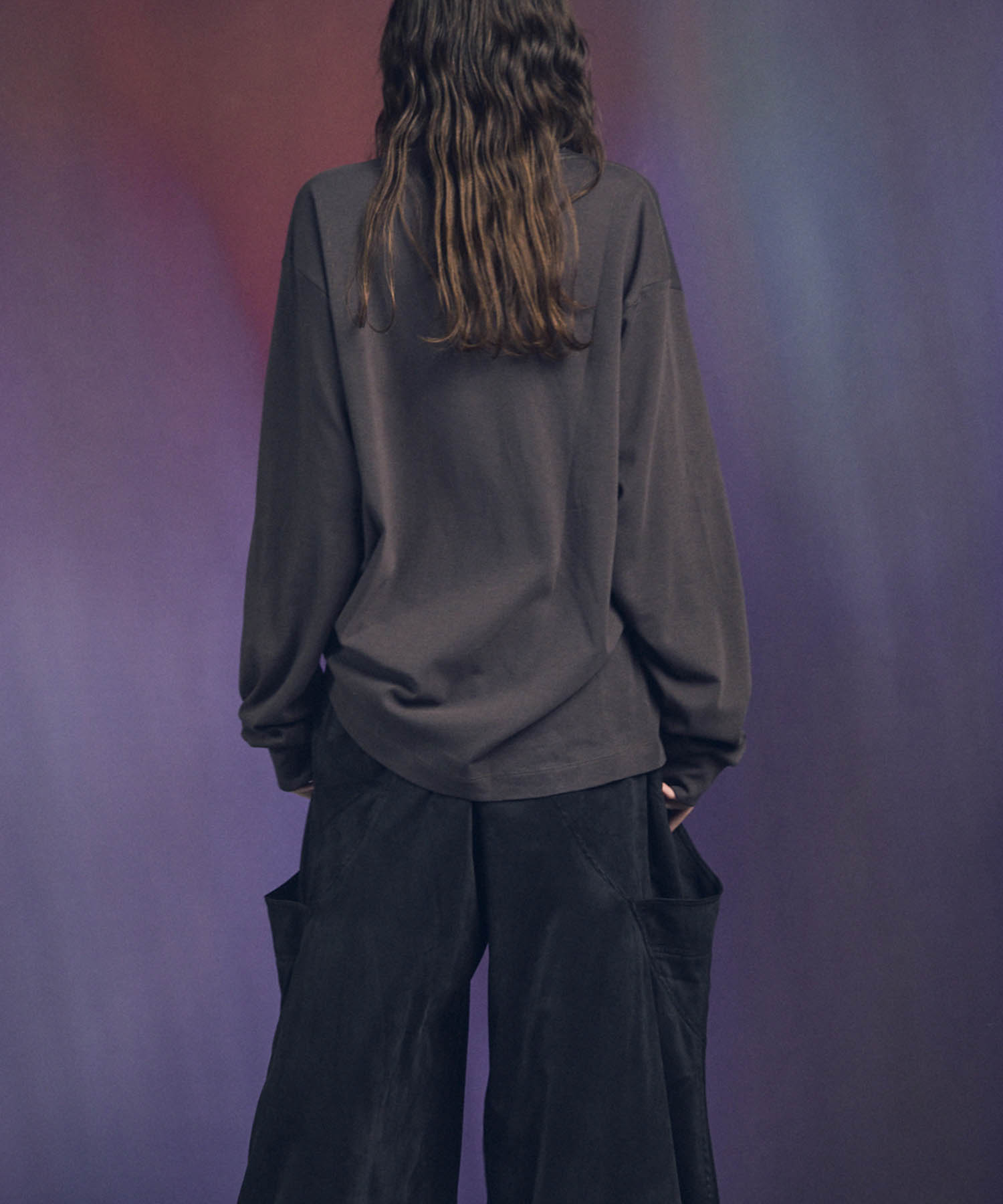 [ex] Prime-Over光滑的船员脖子长袖T恤