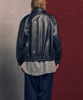Sheep Leather Single Collard Blouson